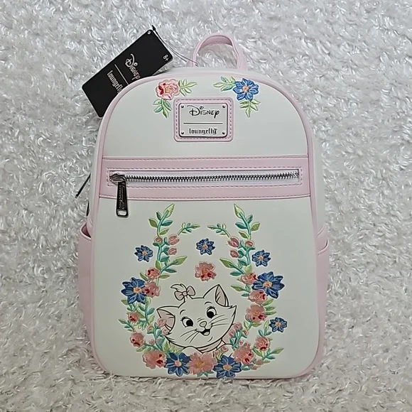 NWT Loungefly Aristocats embroidered floral mini backpack - Picture 10 of 12